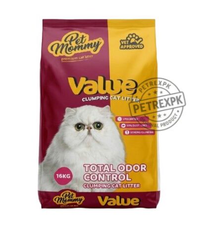 PET MOMMY Value Clumping Cat Litter Unscented 16 Kg