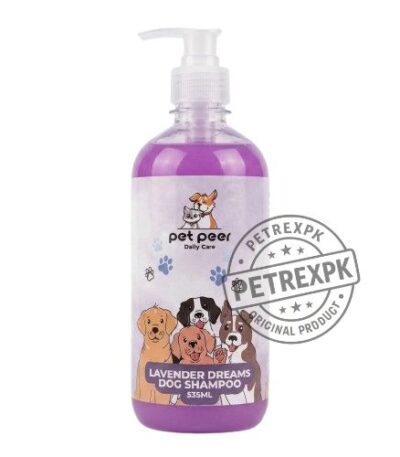 Pet Peer Lavender Dreams Dog Shampoo 535ml bottle on Petrex PK