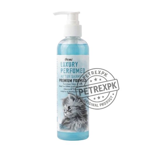 Remu Luxury Perfumed Kitten Shampoo - Petrex pk Remu Luxury Perfumed Kitten Shampoo premium formula bottle for cats